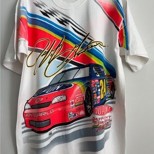 Vtg'96 Jeff Gordon Nascar All Over T-Shirt Size XL Dupont Racing "Finish First"